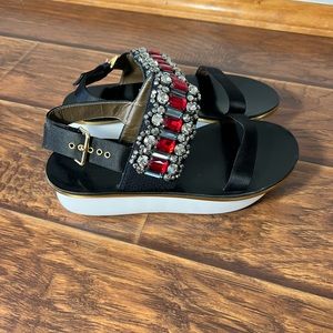 Marni Jeweled Satin Platform Size 9